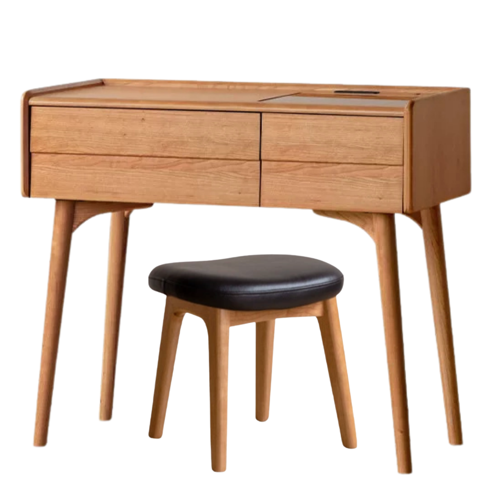 Cherry Solid Wood Retro Style Vanity Table.