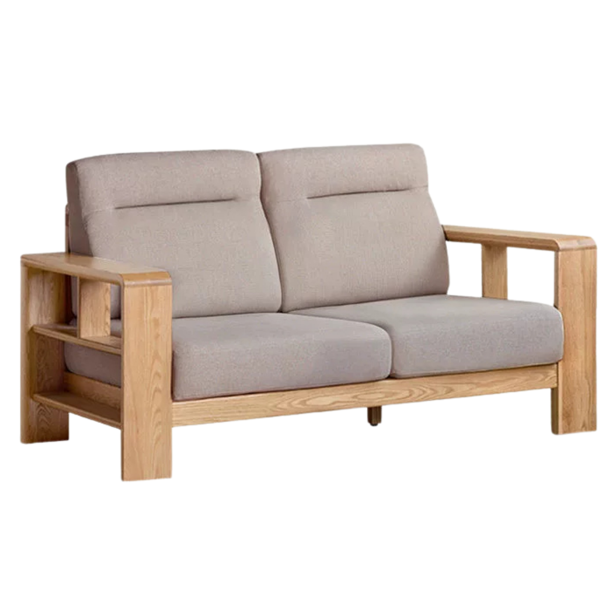Oak, Ash Solid Wood Sectional Sofa-two colors available