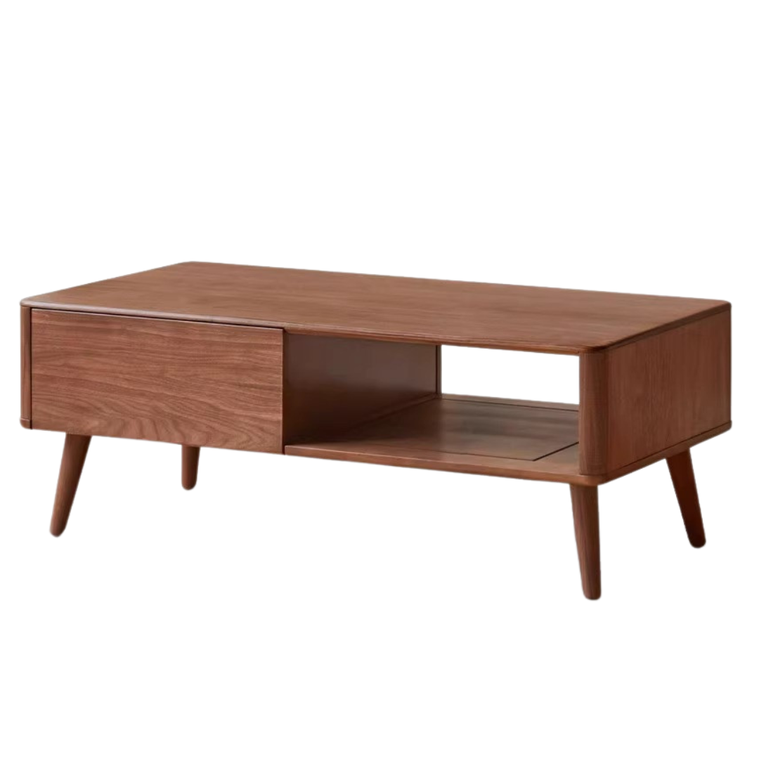 Black walnut Solid wood slate coffee table modern -