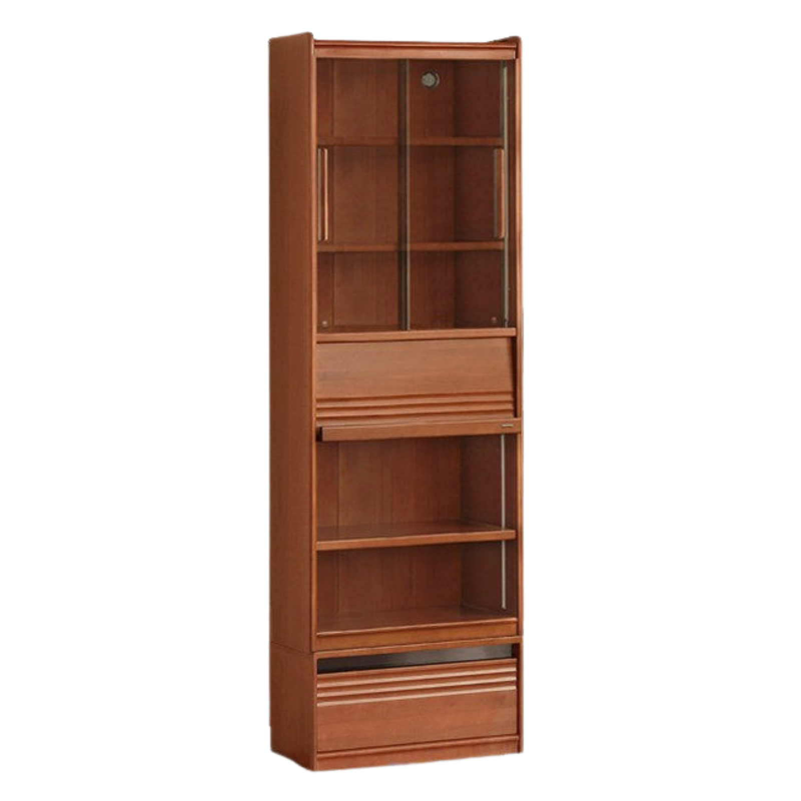 Poplar Solid Wood Antique Style Bookshelf Combination