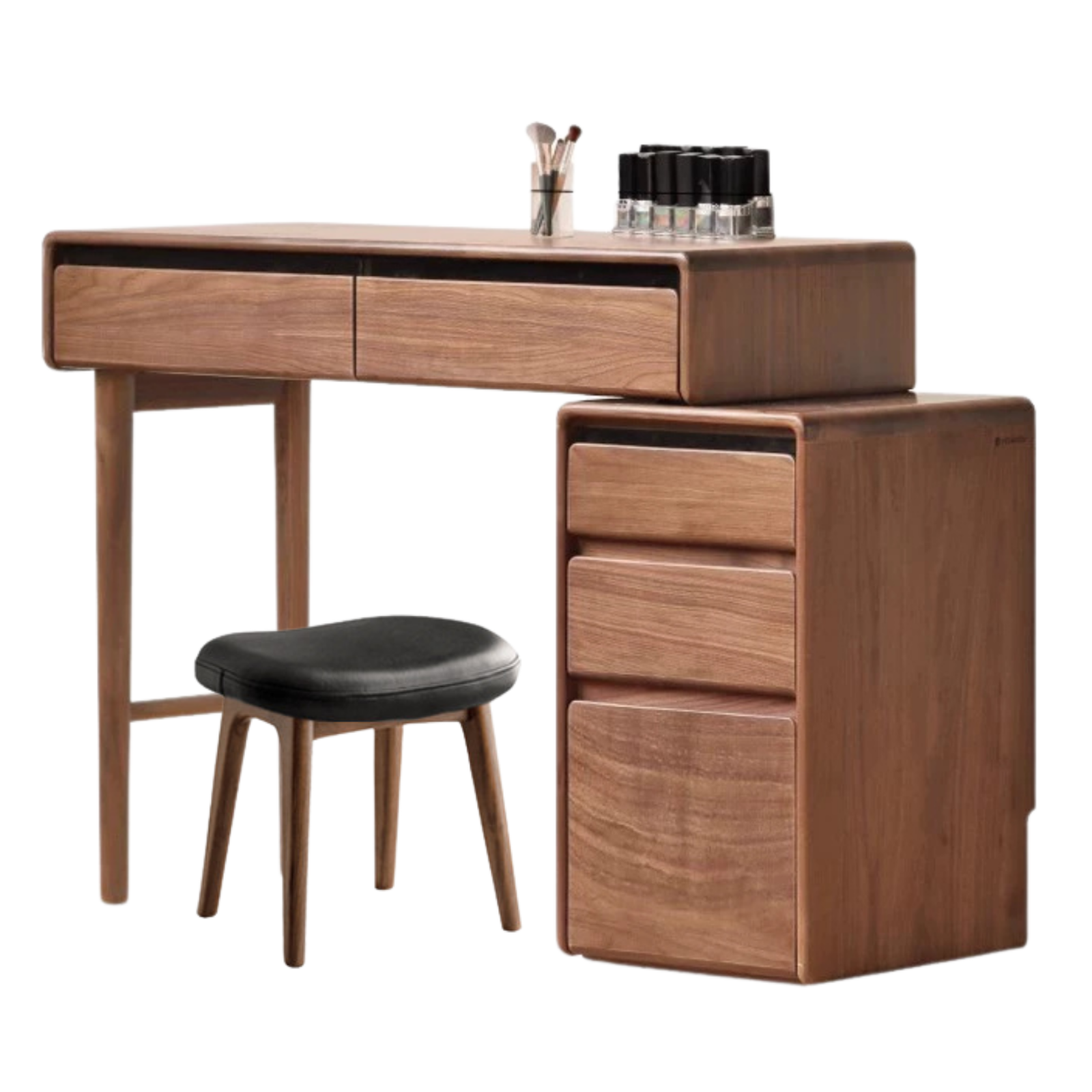Black Walnut, Oak, Ash, Solid Longan Hardwood, Sandalwood Solid Wood Retractable Vanity Table.