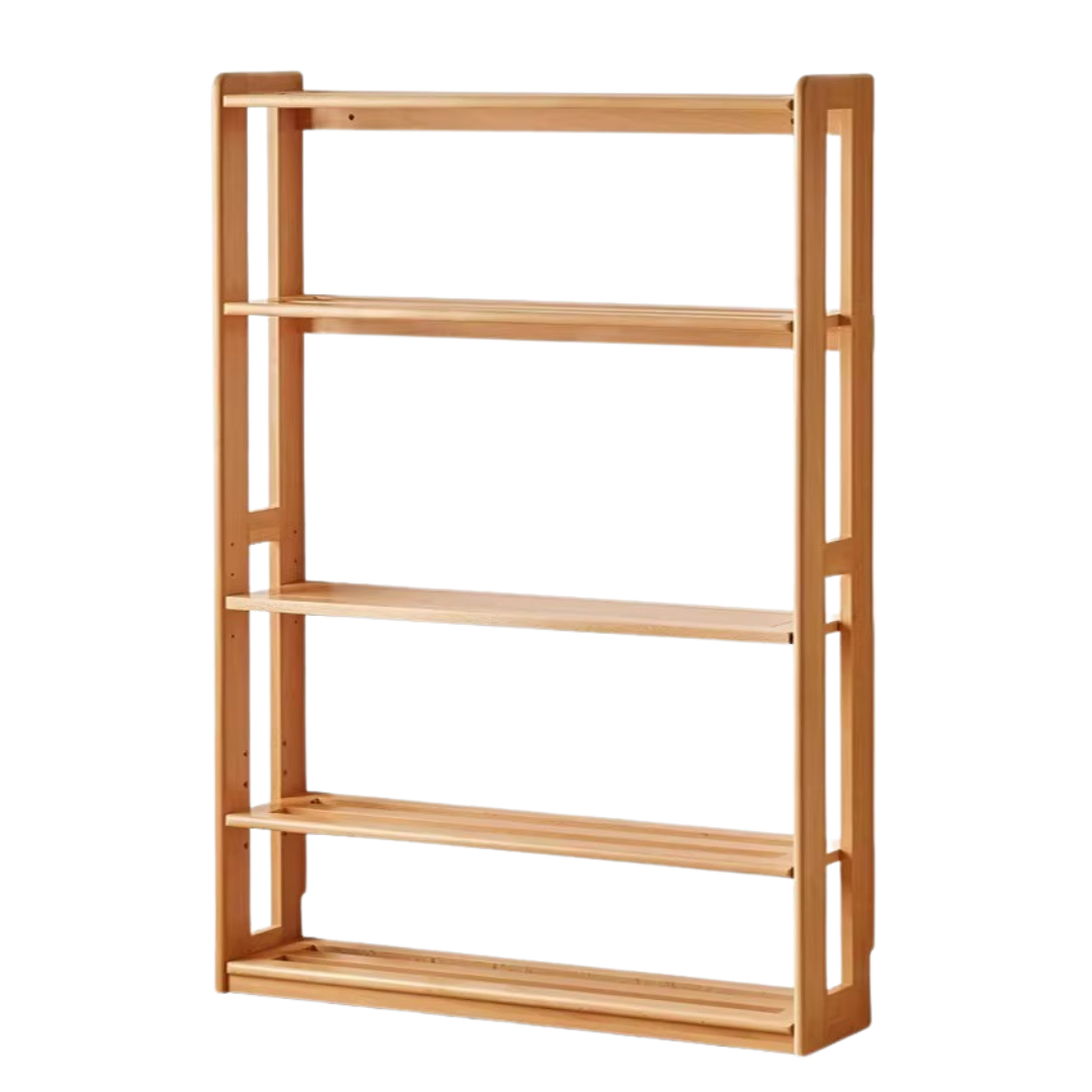 Beech, Oak solid wood Floor-to-ceiling bookshelf, toy storage