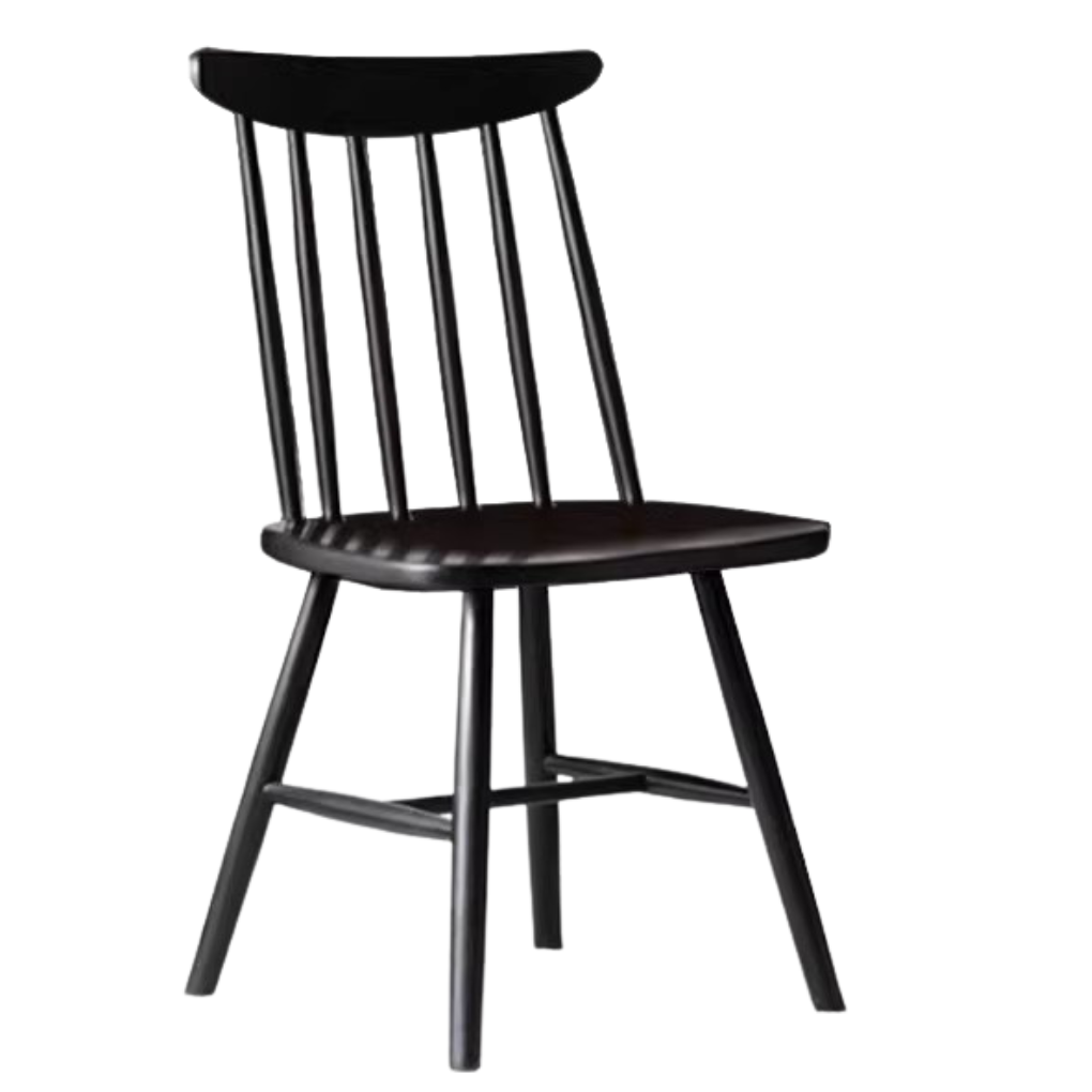 4 Pcs Oak, Ash Solid Wood Windsor Smoked Dining Chair