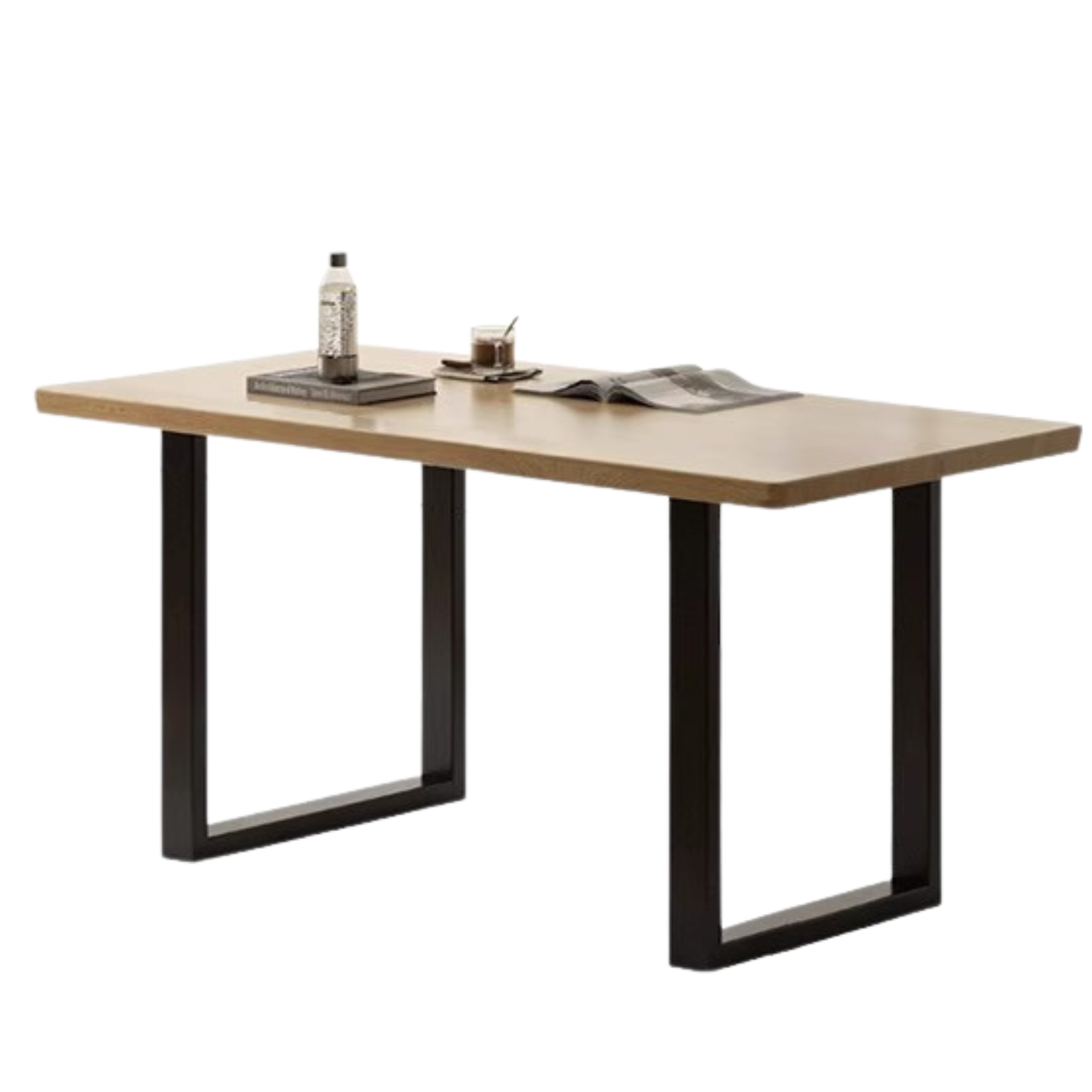 Oak solid wood dining table American industrial style