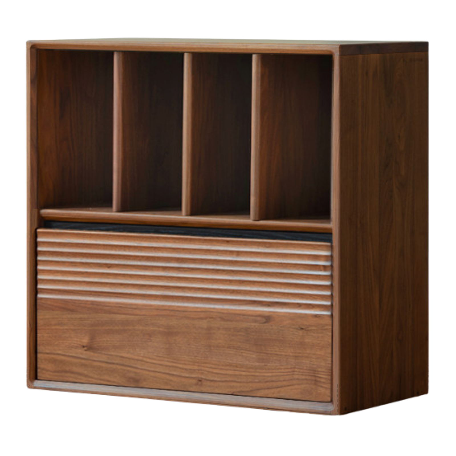 Sandalwood, Oak, Black Walnut, White Ash Solid Wood Light Luxury Style Module Bookcase