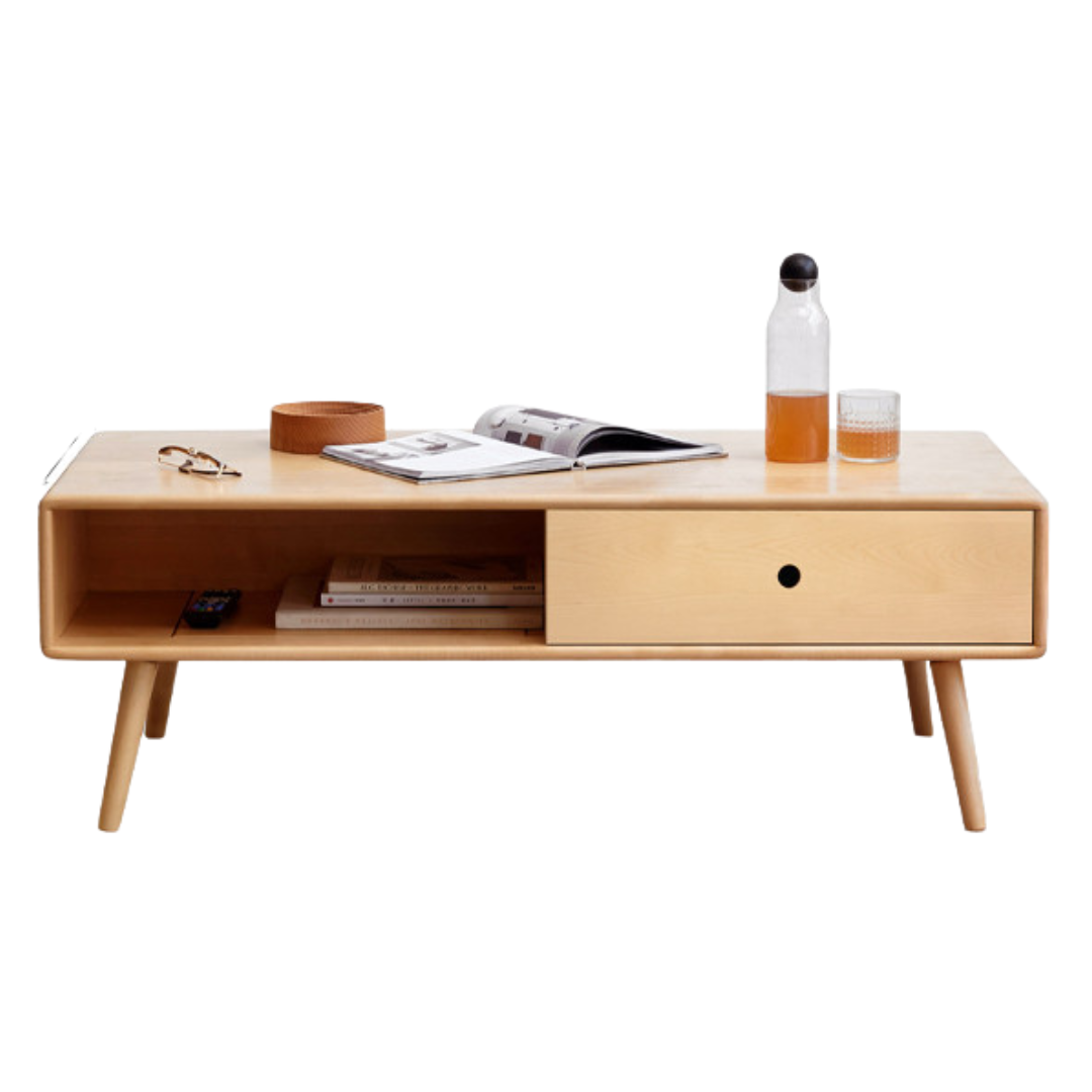 Beech solid wood coffee table Nordic simple-