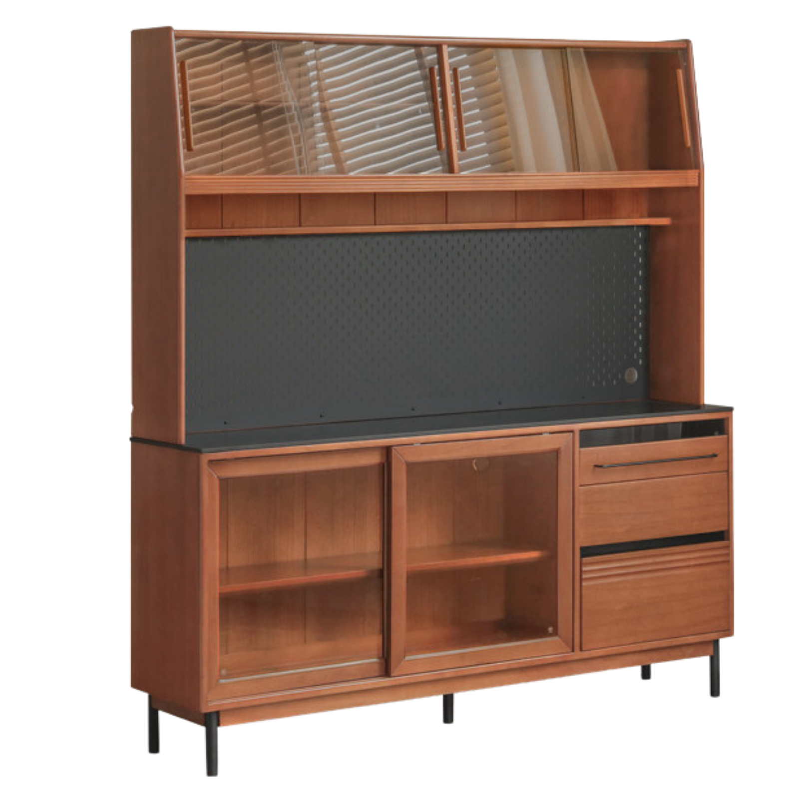 Poplar, Birch  Solid Wood Antique Style Dining Cabinet