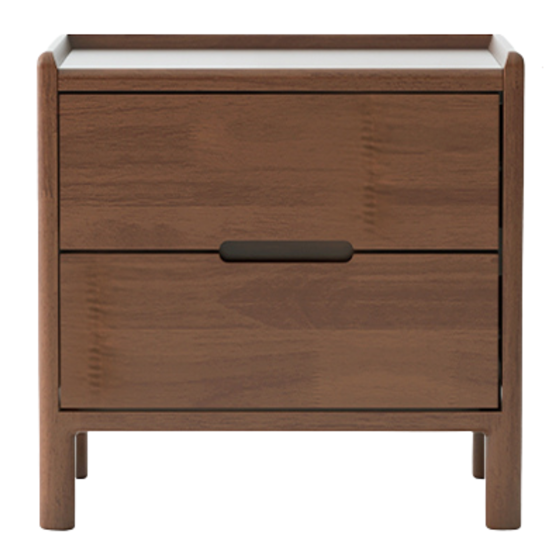 Oak Solid Wood, Solid Rubberwood Nordic Style Nightstand