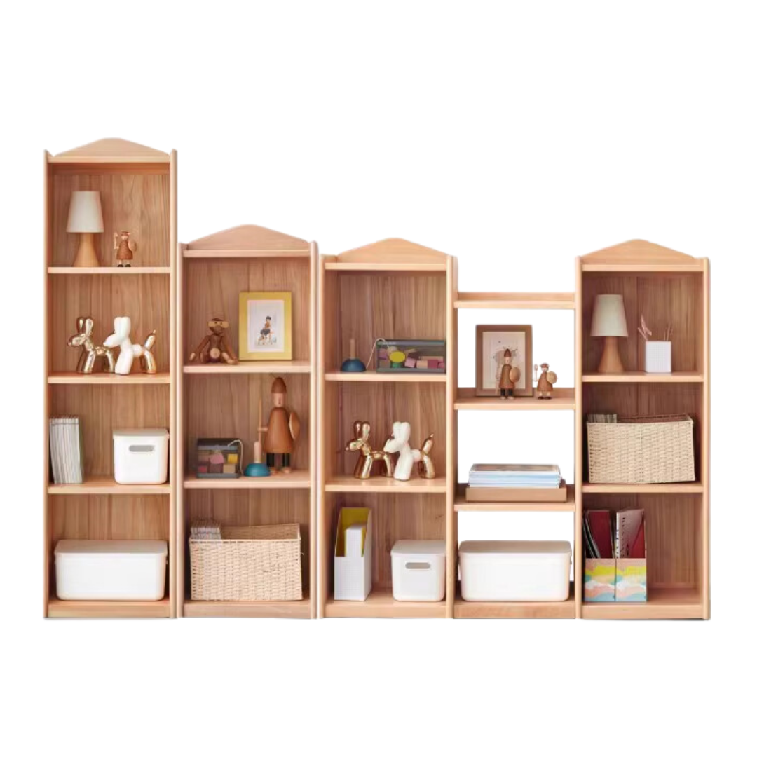 Beech solid wood combination Bookshelf, Cabinet