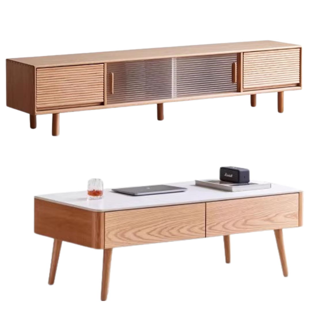 Oak Solid Wood TV Cabinet