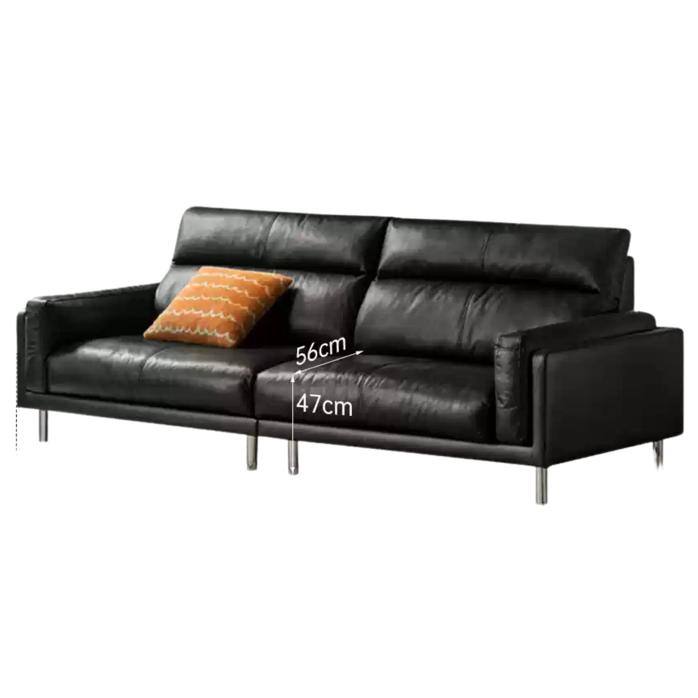 Italian Luxury Leather Sofa  High-Back