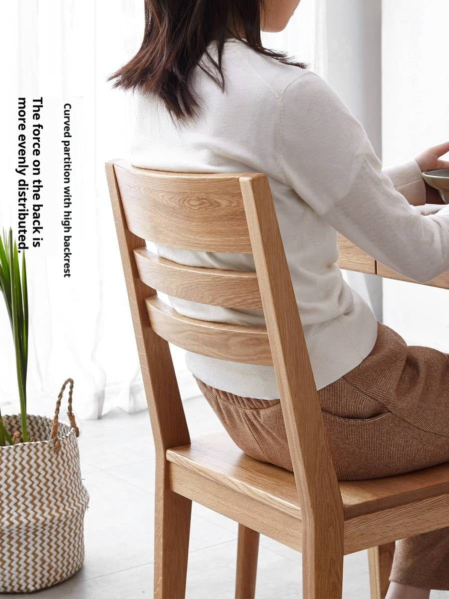 Set 4 pcs White Ash Solid Wood - Dining Chair