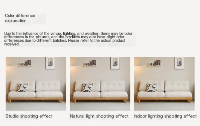 Oak Solid Wood  fabric detachable washable sofa