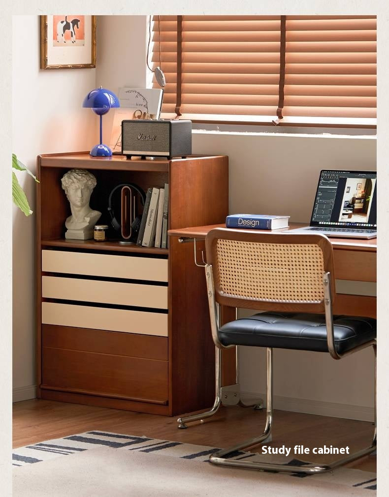 Poplar Solid Wood Antique Style Side Cabinet