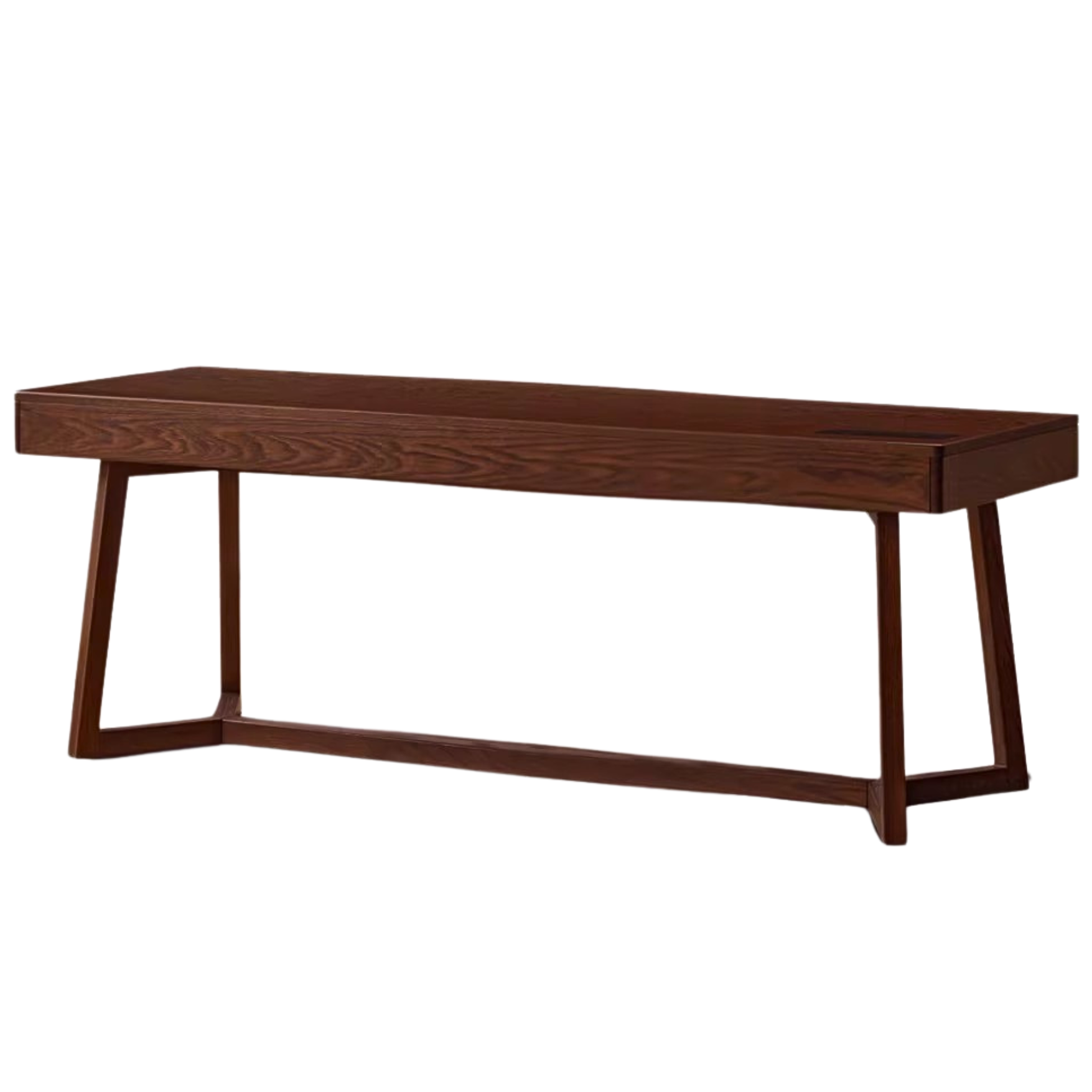 Black walnut, Oak solid wood Italian light luxury Office desk -