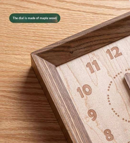 Cherry, Black Walnut Solid Wood Silent Movement Wall Clock