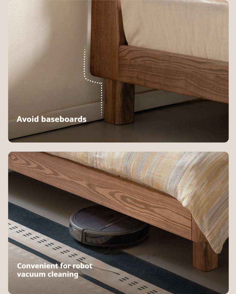 Ash Solid Wood Modern Multifunctional Night Light Bed Light Walnut Color
