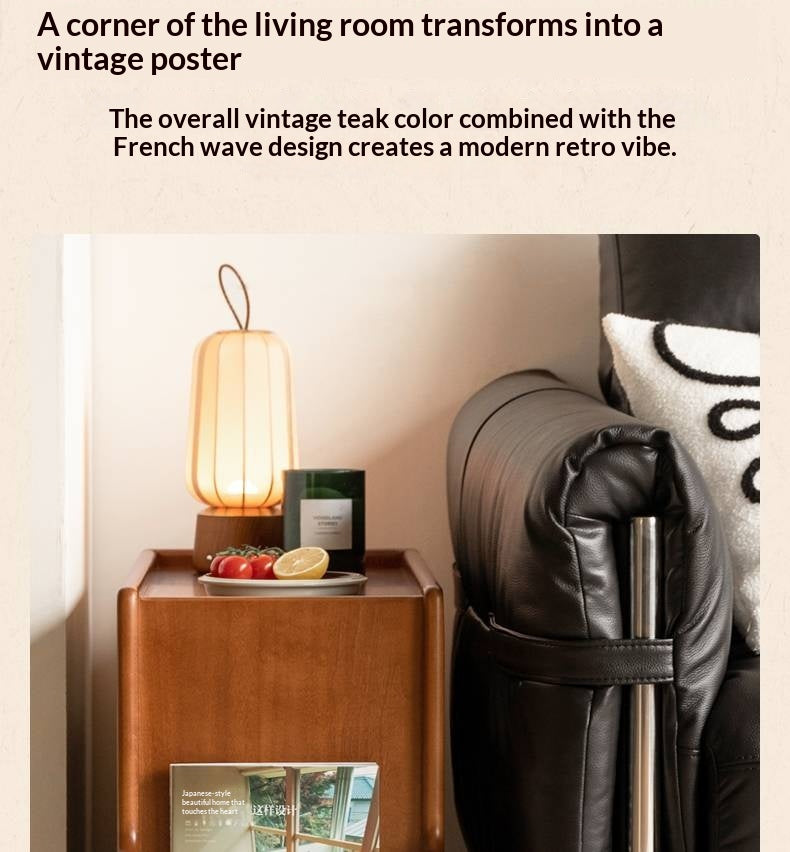 Oak, Poplar, Black Walnut Solid Wood Ancient Style Side Table