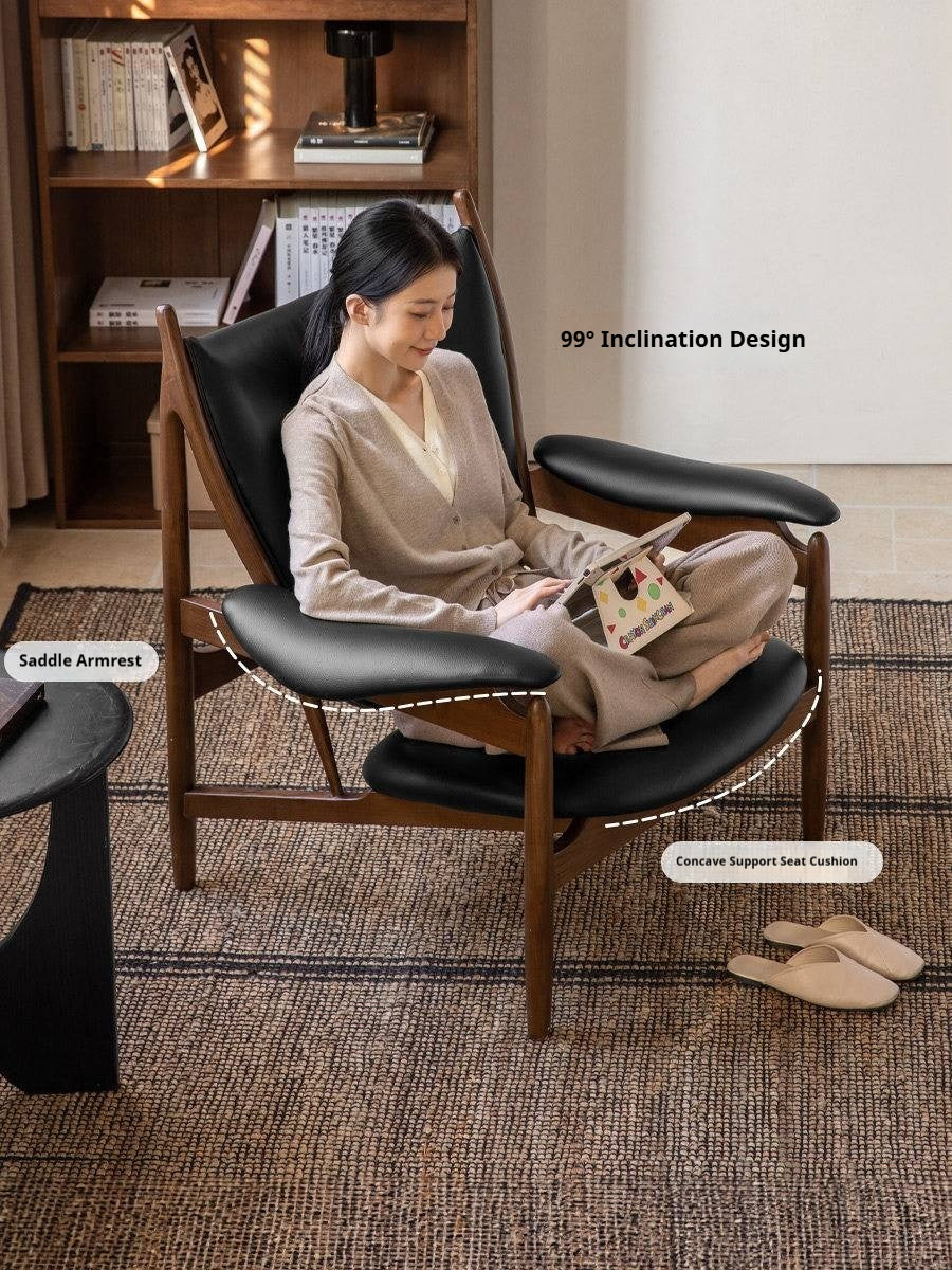 Ash Solid Wood Modern Designer Lounge Chair