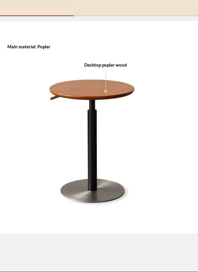 Poplar, Cherry Wood Solid Wood Vintage Style Adjustable Side Table