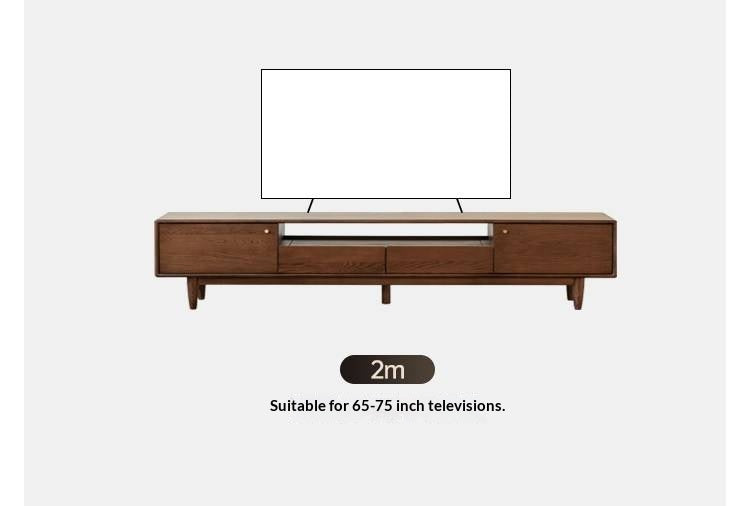 Oak Solid Wood Nordic Modern TV Stand