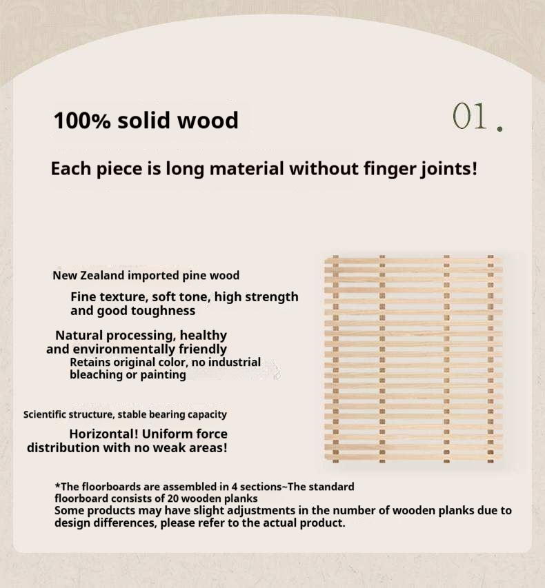 Poplar Solid Wood Bed with French Retro Style and Large Off-the-Floor Box Design