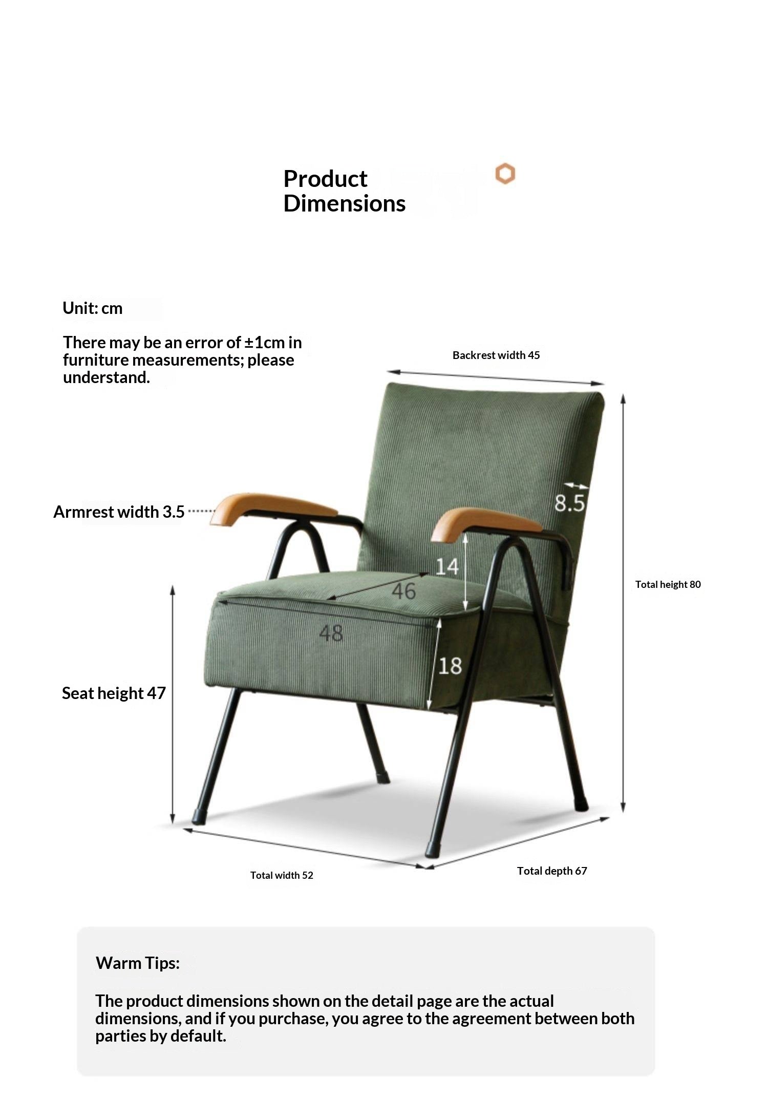 Fabric Single Retro Chair