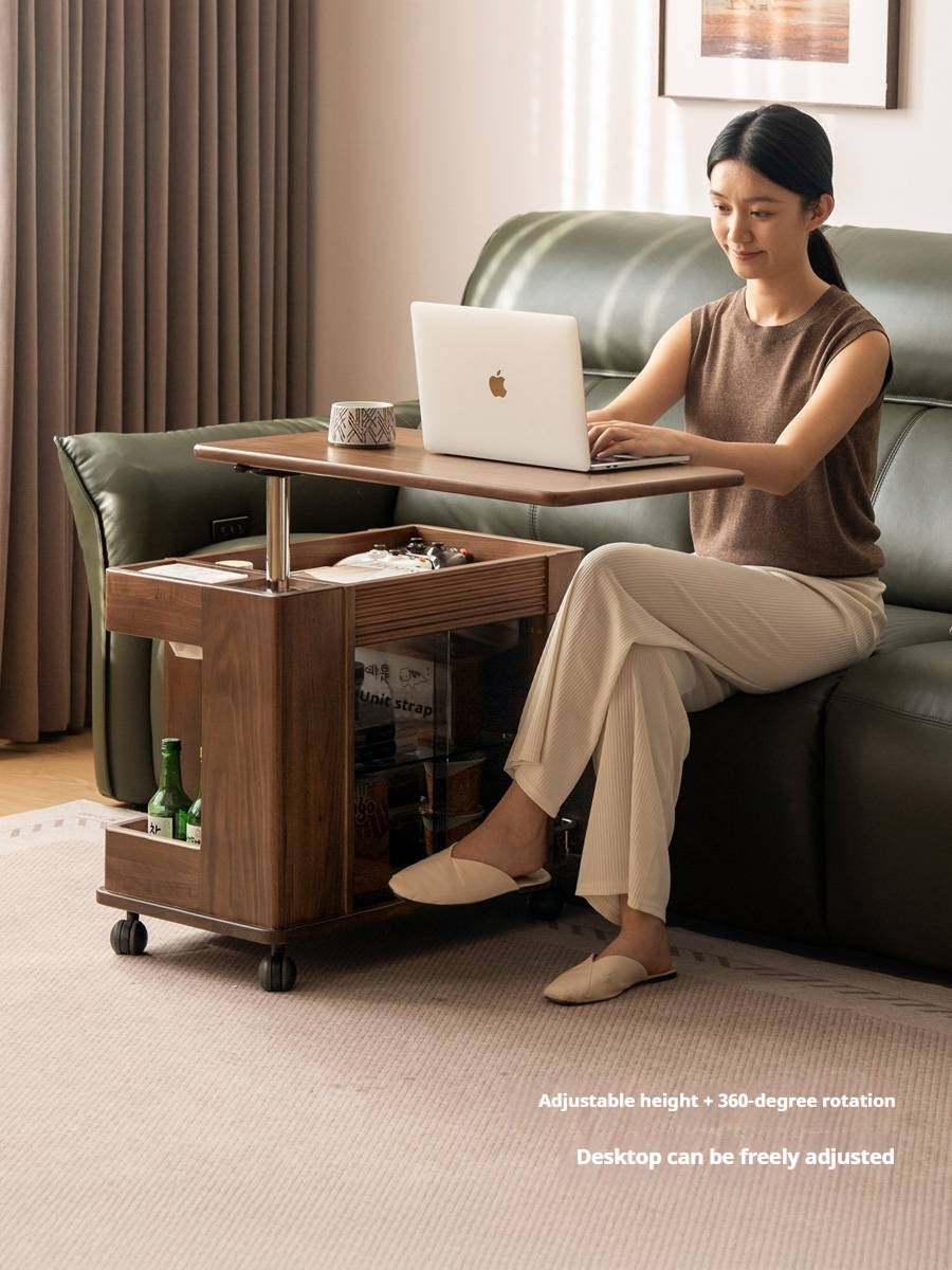 Black Walnut Solid Wood Italian Light Luxury Style Side Table