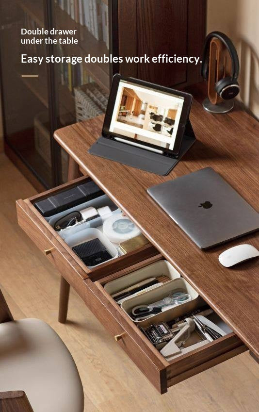 Solid Longan Hardwood, South American Walnut, Black Walnut Solid Wood Office Desk