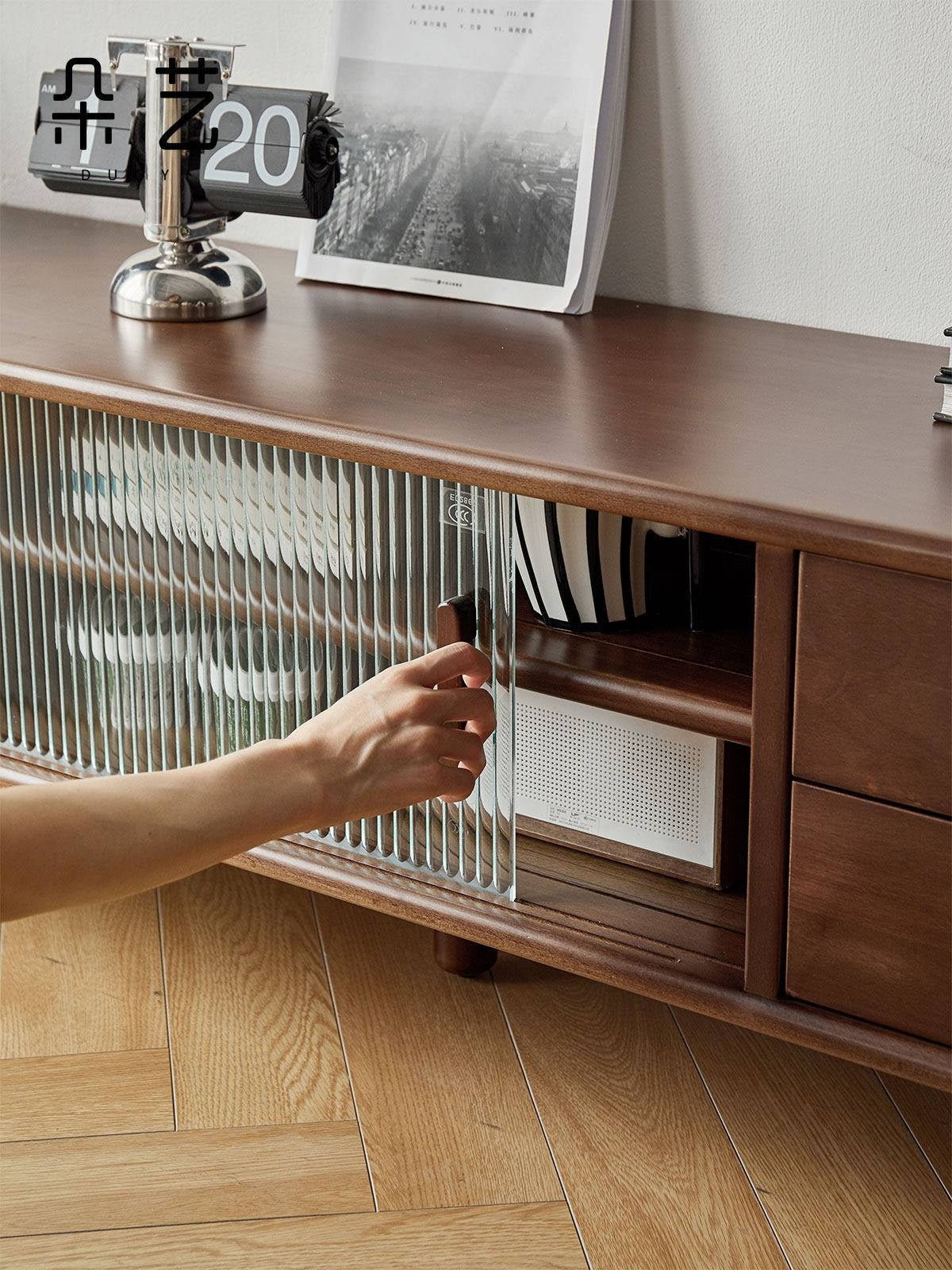 Beech Solid Wood Large TV Cabinet.