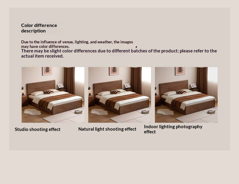 Oak Solid Wood Box Bed — Modern Minimalist Design