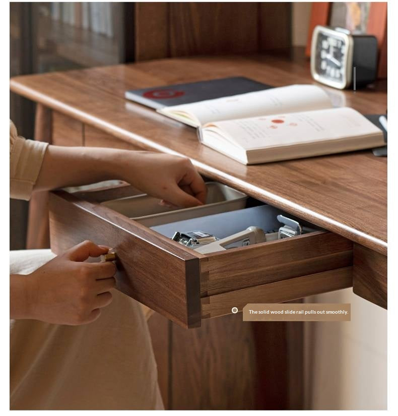 Solid Longan Hardwood, South American Walnut, Black Walnut Solid Wood Office Desk