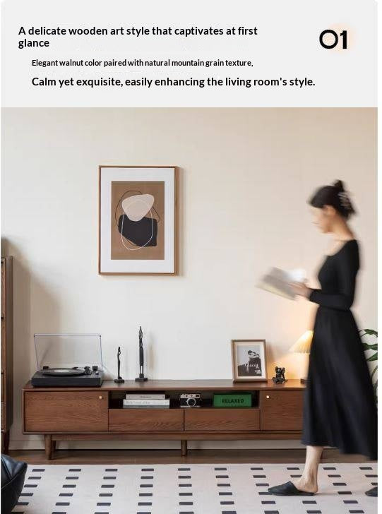 Oak Solid Wood Nordic Modern TV Stand