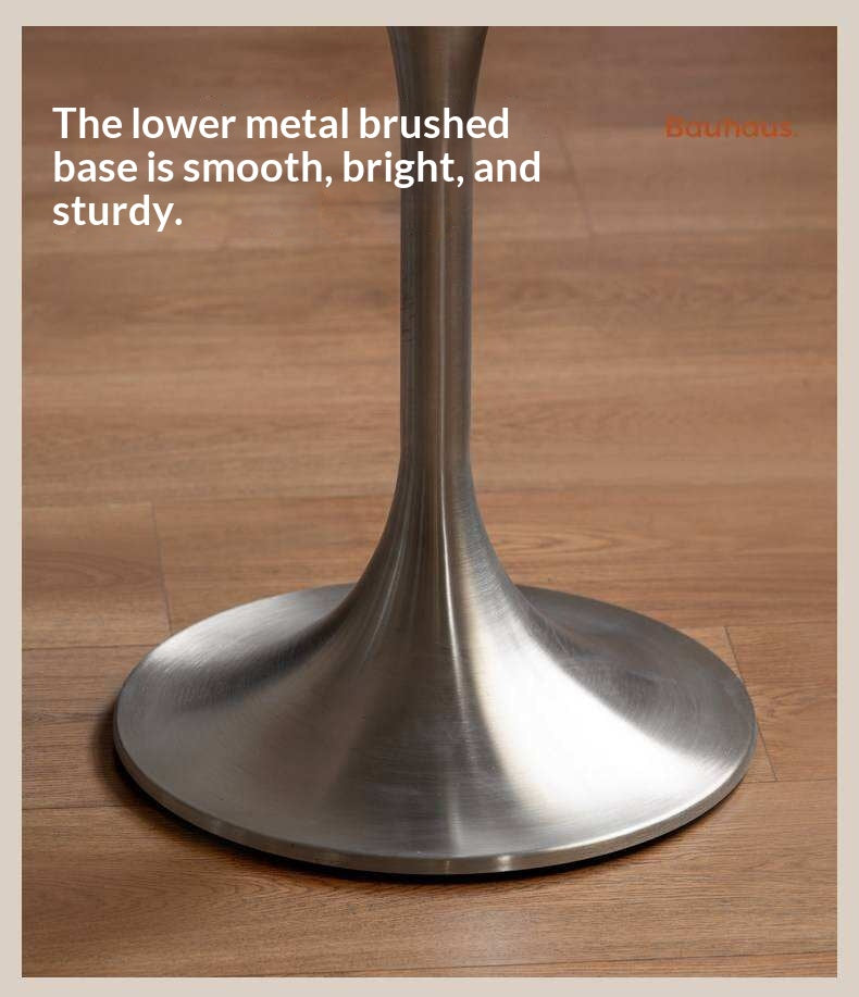 Ash Solid Wood Round Side Table, Bauhaus Style