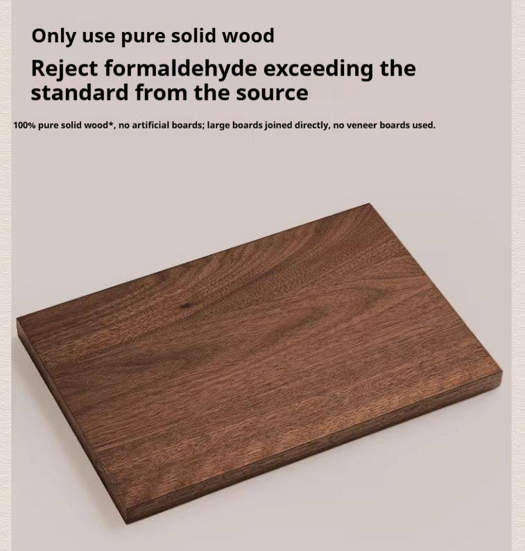 Black Walnut Solid Wood TV Cabinet with Vintage Style Floor-Standing Design