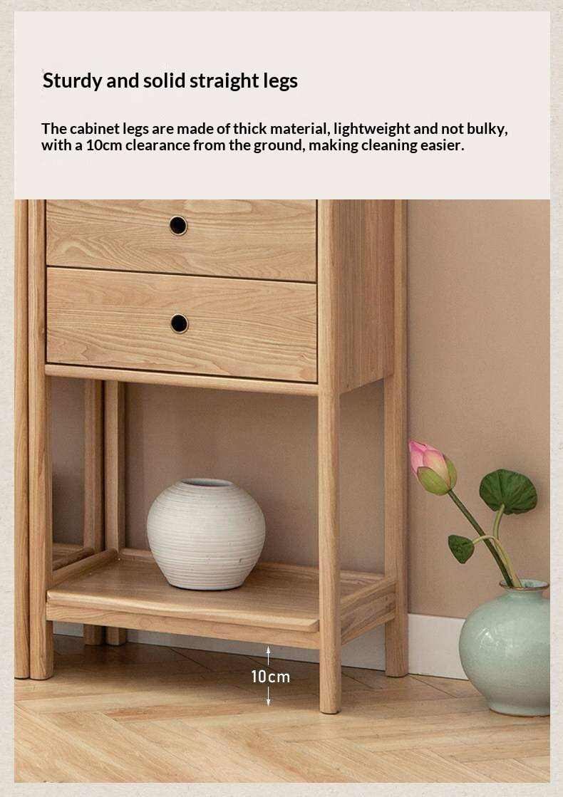 Ash Solid Wood Bookshelf Combined Bookcase Display Cabinet Wall Shelf