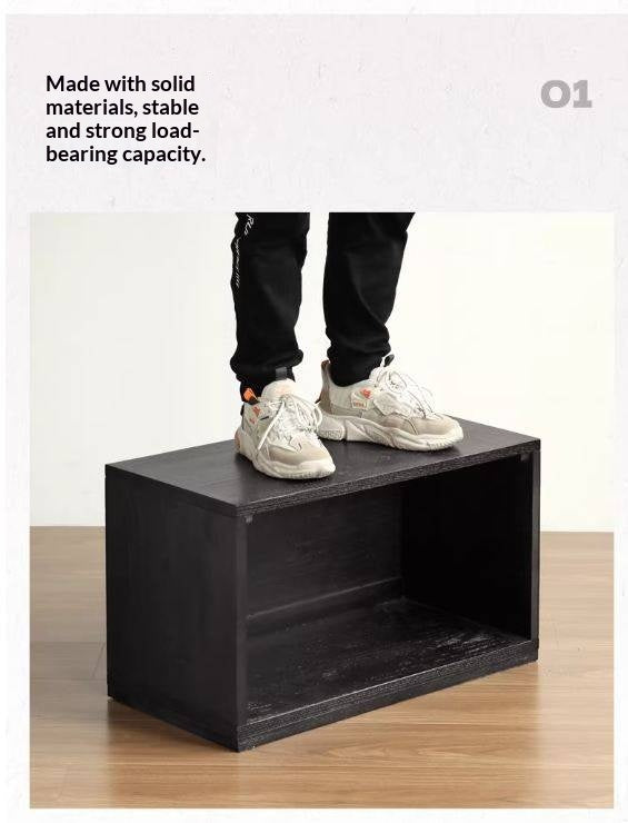 Oak Solid Wood TV Stand Combination Bookcase