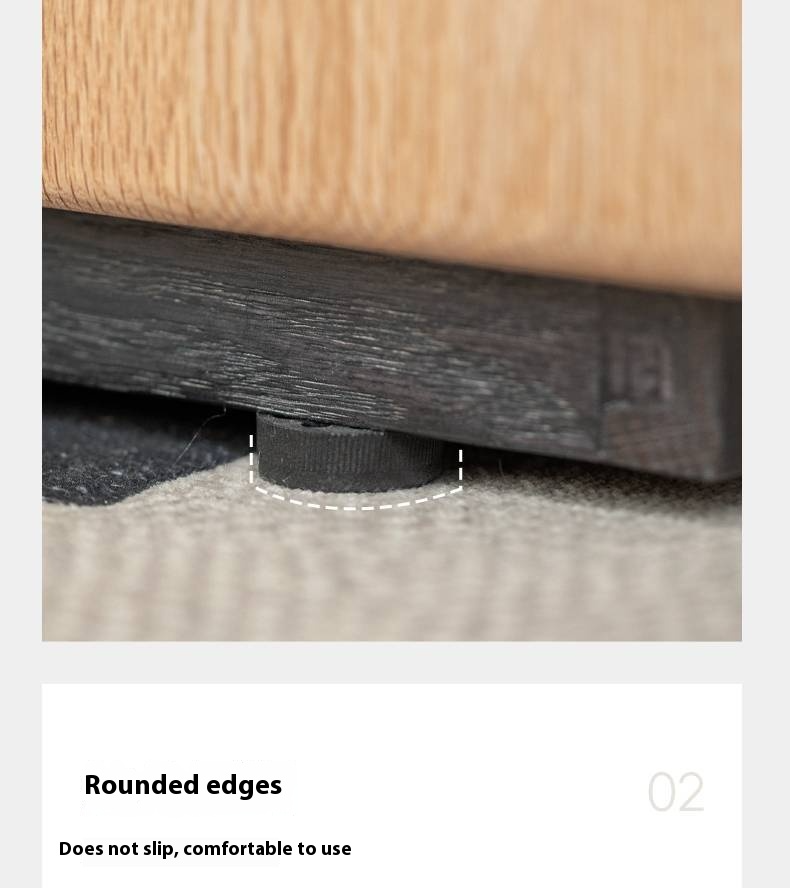 Ash Solid Wood Movable Rock Plate Tea Table