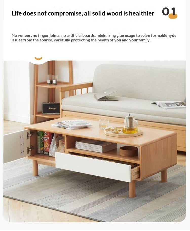 Beech Solid Wood Warm Coffee Table