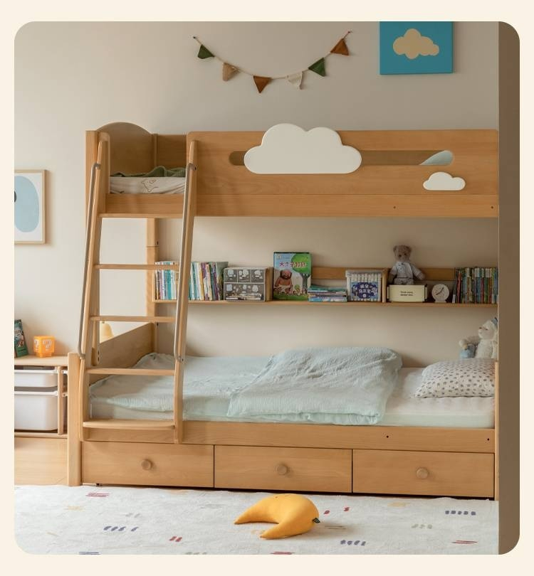 Beech Solid Wood Children's Bunk Bed