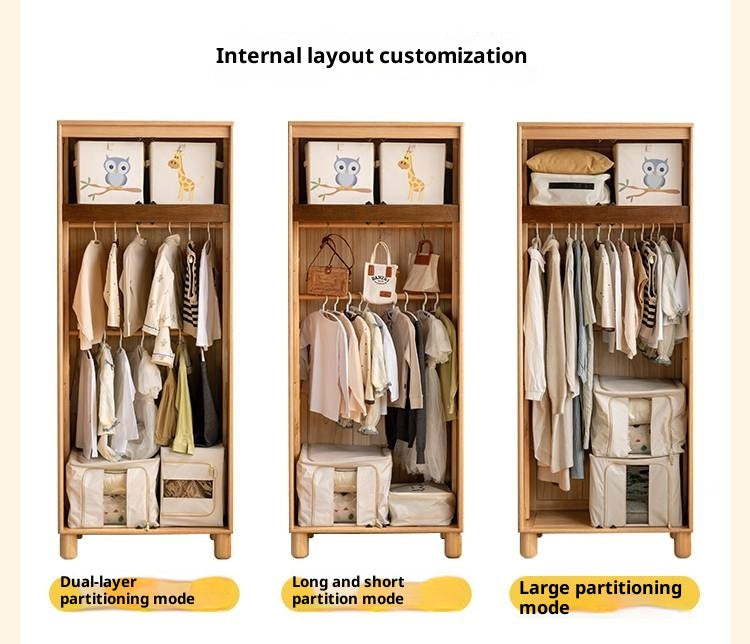 Oak Solid Wood Original Wood Style Children's Wardrobe