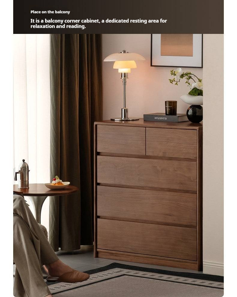 Black Walnut, South American Walnut Solid Wood chest of drawers