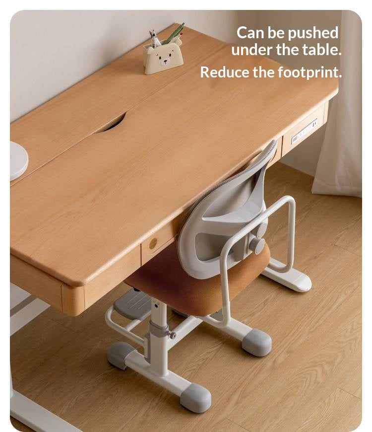 Ergonomic Height-Adjustable Kids Study Chair with Mesh Back and Footrest