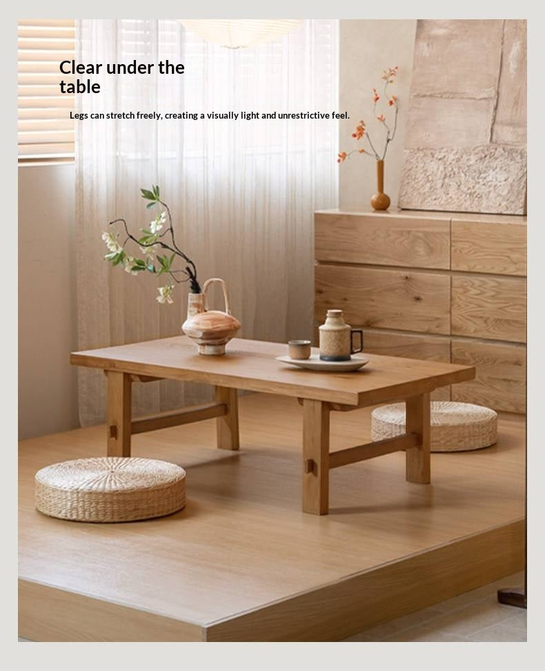 Elm Solid Wood Strange Silence Wind Style Coffee Table