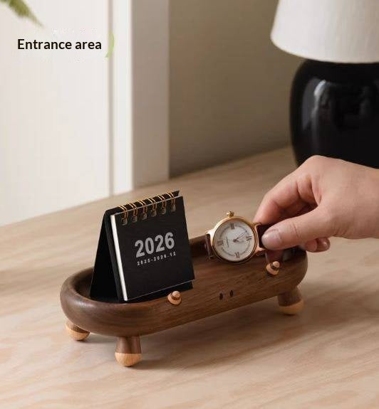 Black Walnut Solid Wood Tray for Snacks, Desserts, and Jewelry Storage