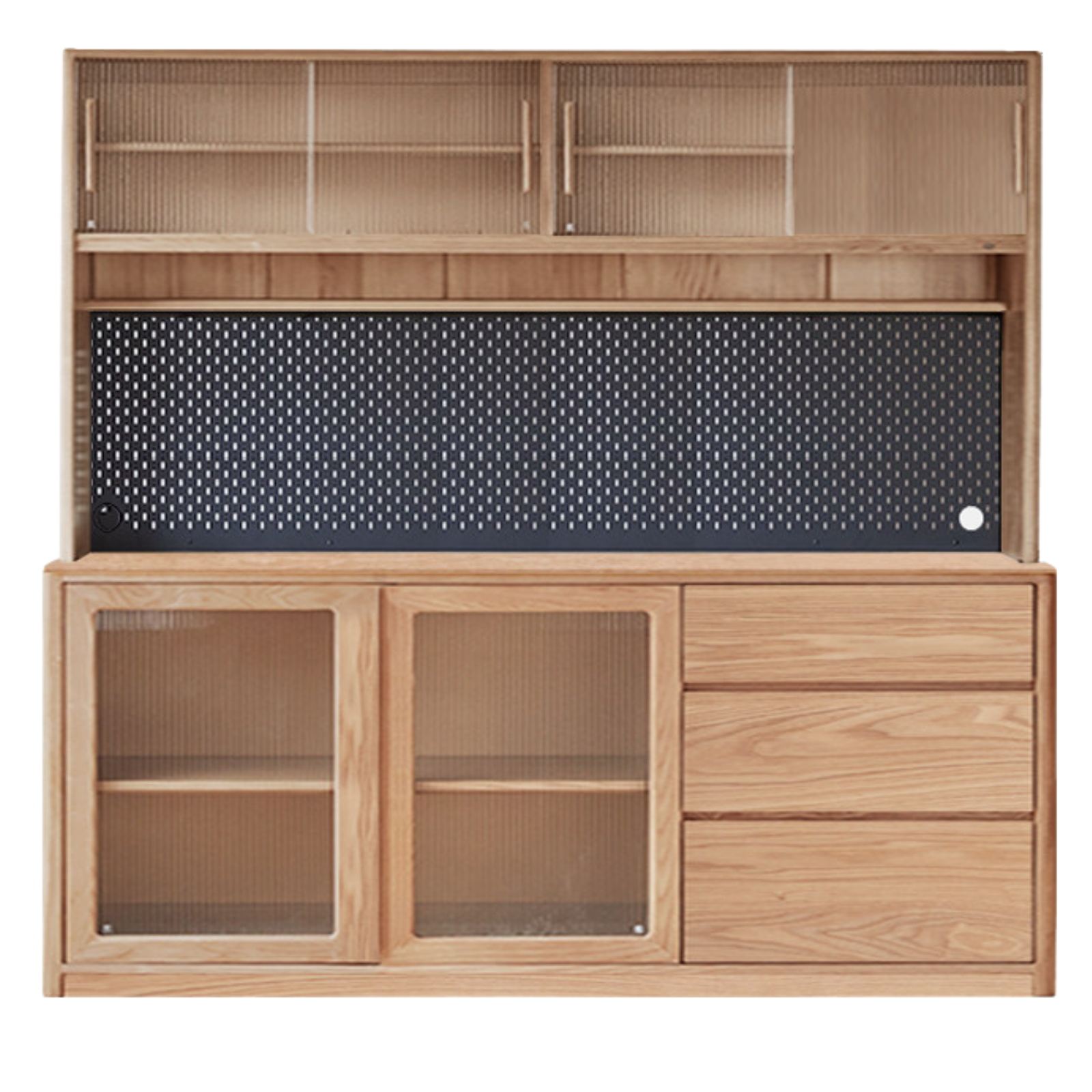 Ash Solid Wood White Wax Rock Plate Sideboard