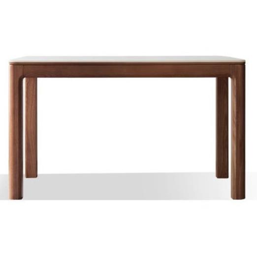 Ash solid Wood Rock Plate Brown Dining Table