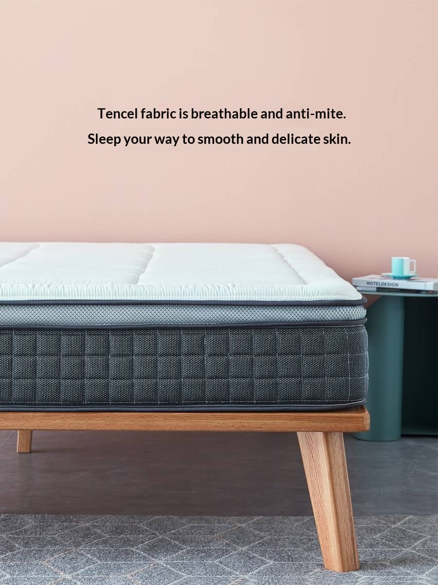 Latex Zero-Glue Mattress with Natural Jute Cover — Eco-Friendly, Soft, Thick Mattress with Independent Springs