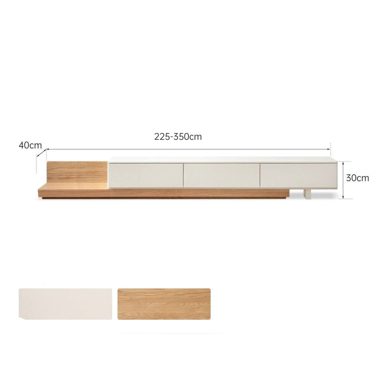 Oak- poplar solid wood retractable floor TV cabinet "