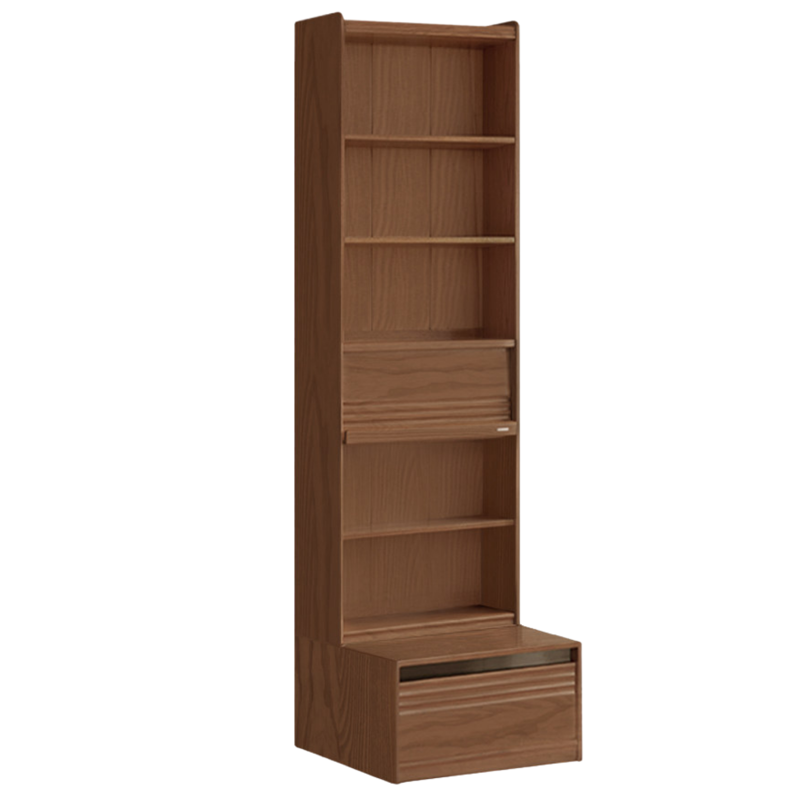Black Walnut, Sandalwood, Oak, Ash Solid Wood Combination Bookcase with Floor Display and Luxury Storage